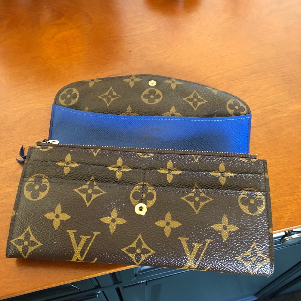 P.F. Emilie Bleu Louis Vuitton Long Wallet